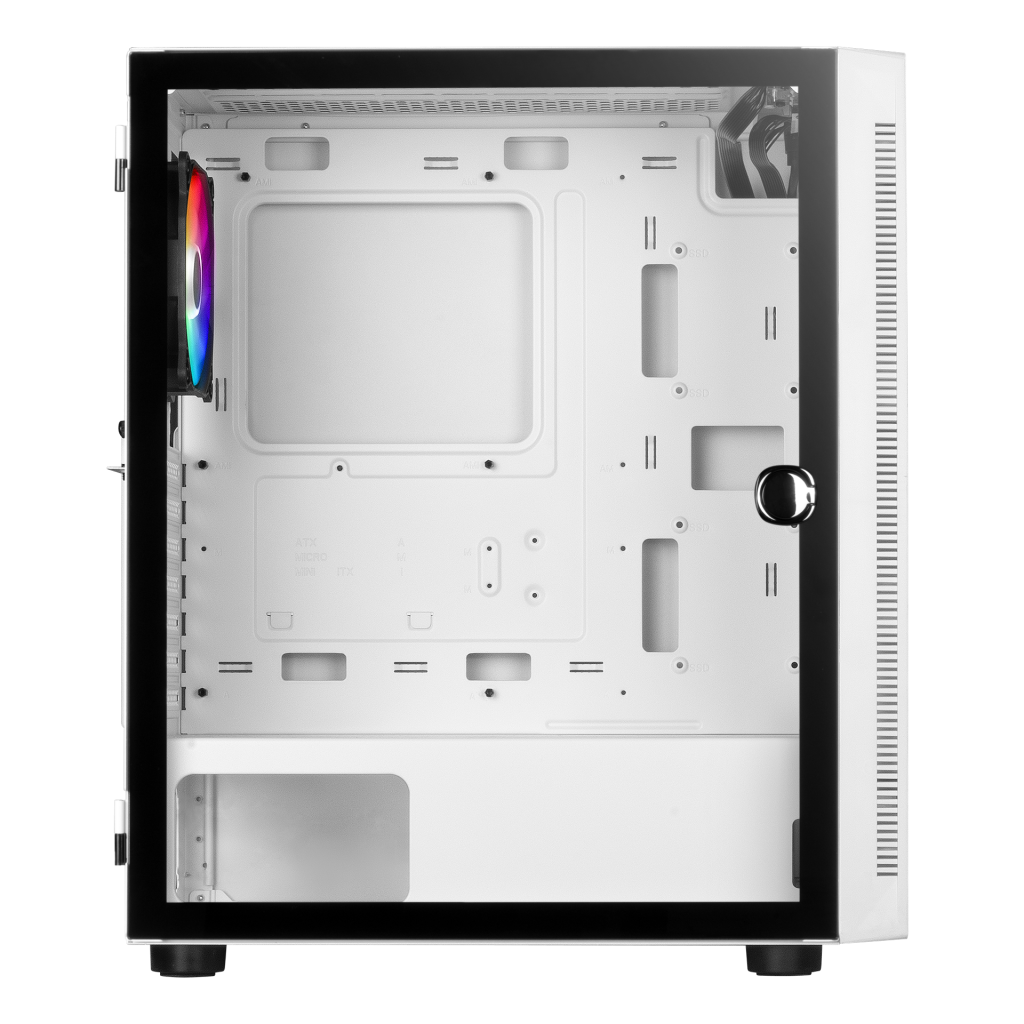 GAMDIAS ARGUS E4 Elite WH, 600W, Tempered Glass, ARGB, ATX, 80+ Bronze, White Edition, GAMING KASA