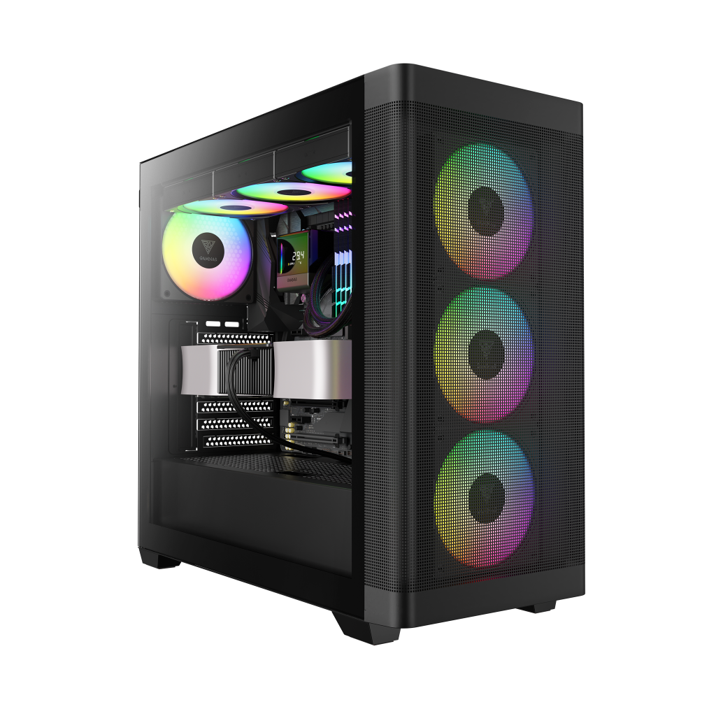 GAMDIAS ATHENA M3, 850W, 80+ Bronze, Tempered Glass, Type-C, Mesh Ön Panel, ARGB, ATX, GAMING KASA