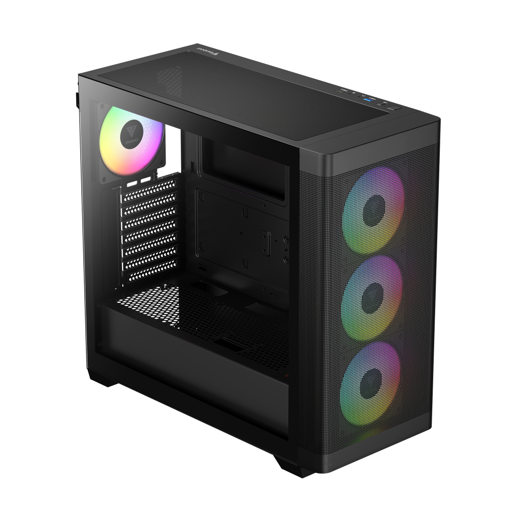 GAMDIAS ATHENA M3, 850W, 80+ Bronze, Tempered Glass, Type-C, Mesh Ön Panel, ARGB, ATX, GAMING KASA