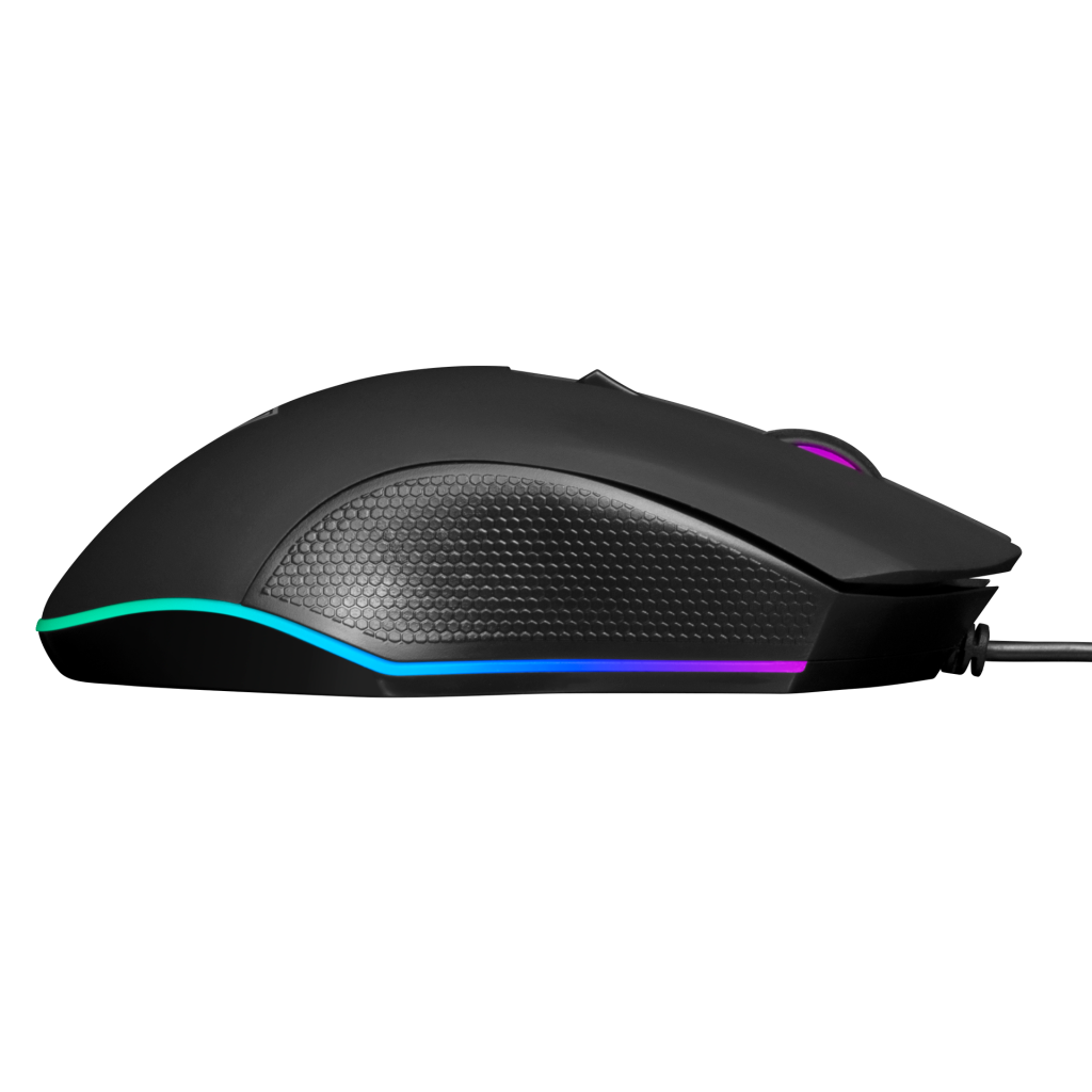 GAMDIAS AURA GS2, Çok Renkli Aydınlatma,  USB Kablolu, 6 Tuşlu, Gaming Mouse, 3600DPI, Siyah