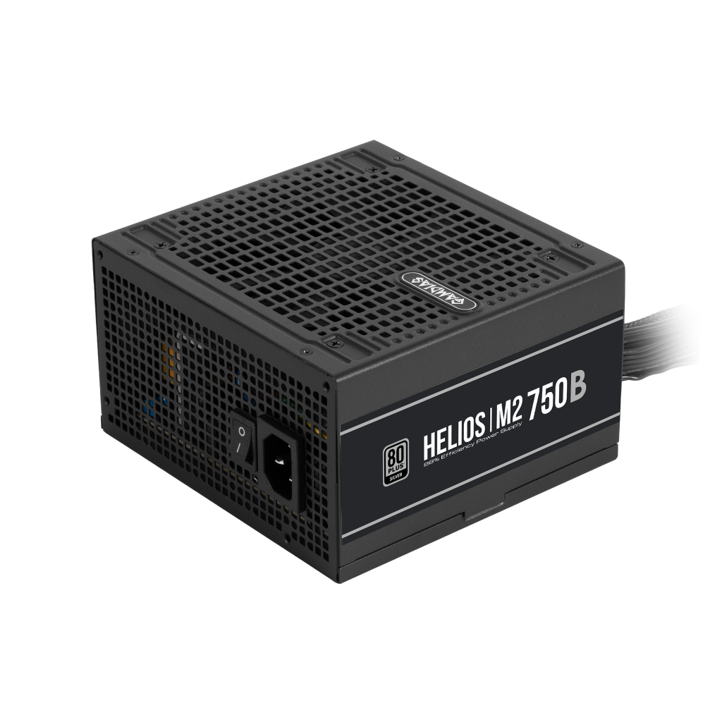 GAMDIAS HELIOS M2-750B, 750W, 80+ Silver, Aktif PFC, GAMING, ATX, Power Supply (PSU)