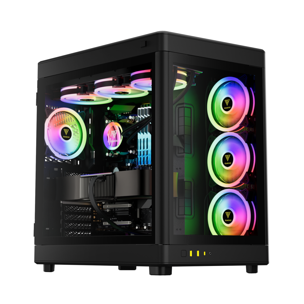 GAMDIAS NESO P1, Tempered Glass, 850W, 80+Bronze, ATX, Black Edition, GAMING KASA