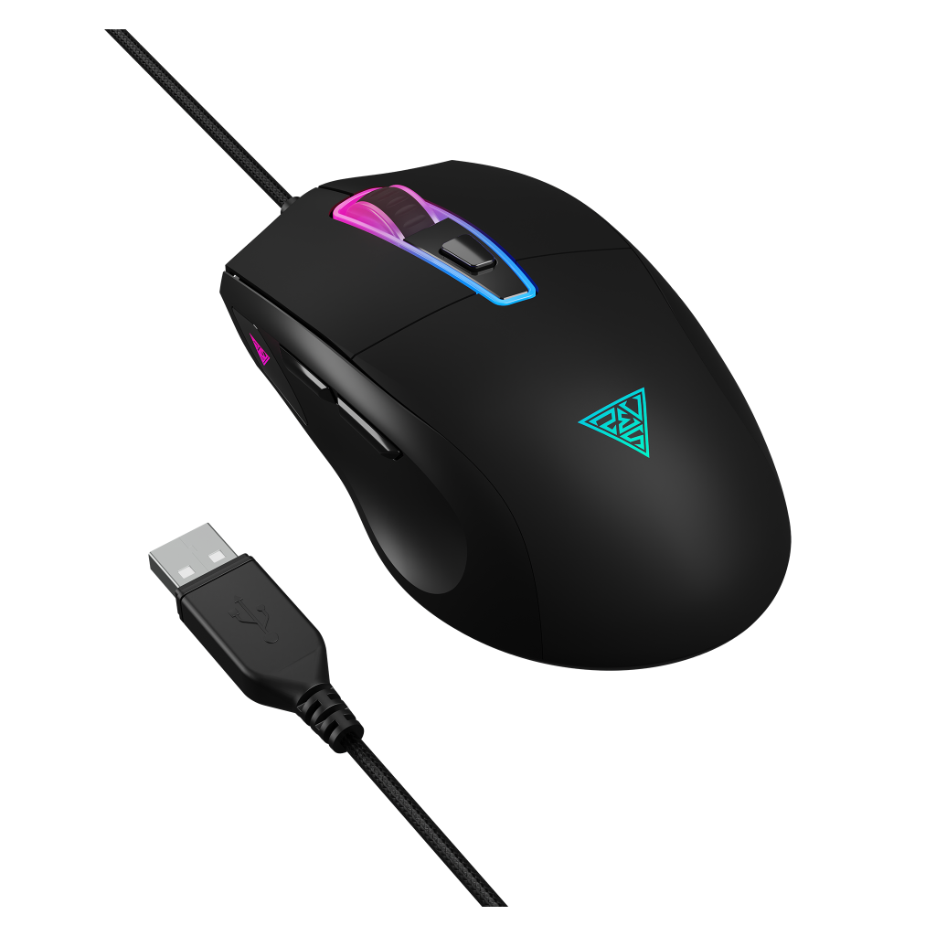 GAMDIAS ZEUS M5, RGB Aydınlatma, USB Kablolu,  7 Tuşlu, Gaming Mouse, 12800DPI, Siyah