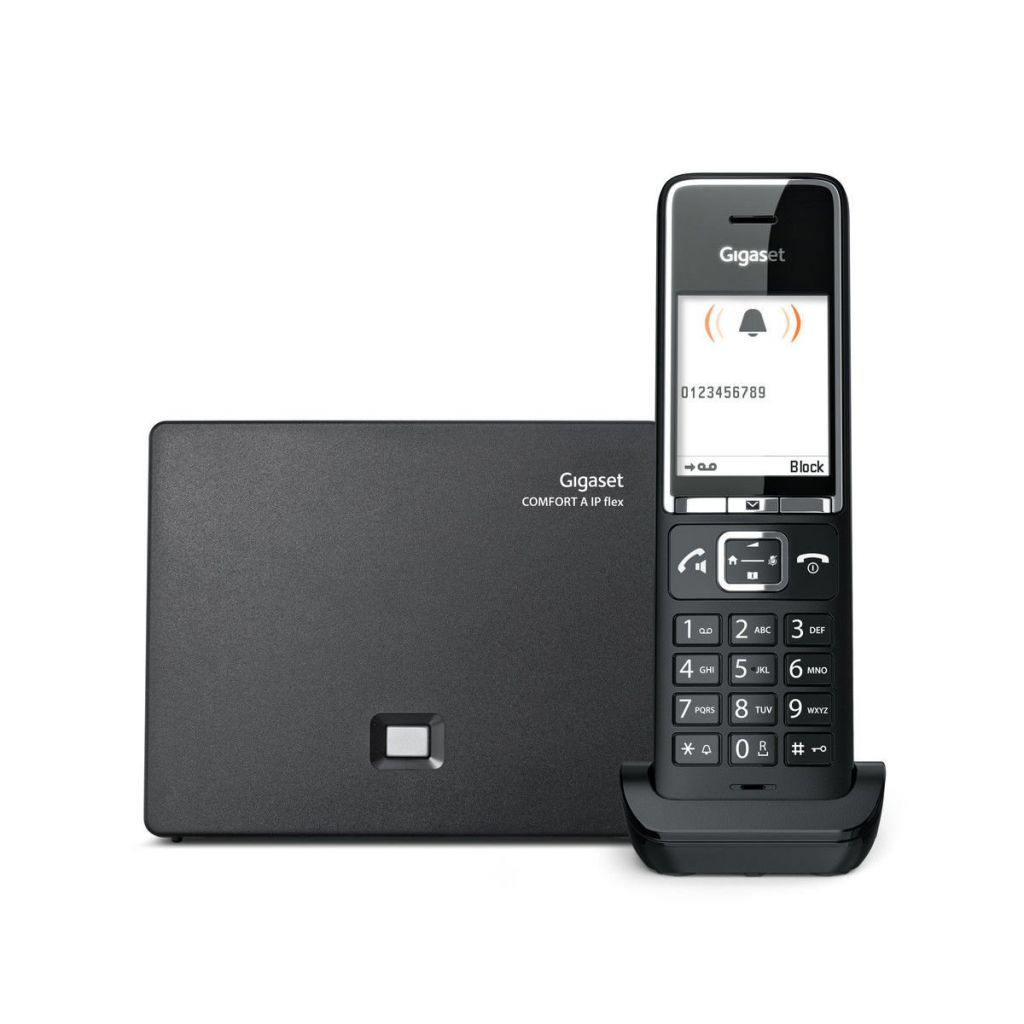 GIGASET COMFORT 550IP Flex, Kablosuz IP TELEFON, Siyah, 17 Saat Konuşma, 320 Saat Bekleme, 200 Kişilik Rehber, 55 Dakika Telesekreter