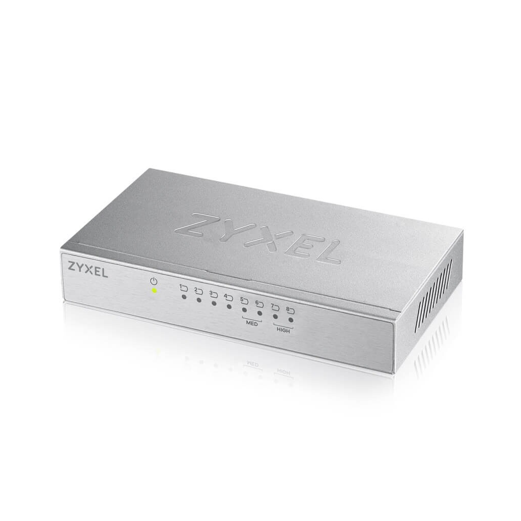 ZyXEL GS-108B V3, 8 Port, GigaBit, Metal Kasa, Yönetilemez, Masaüstü Switch