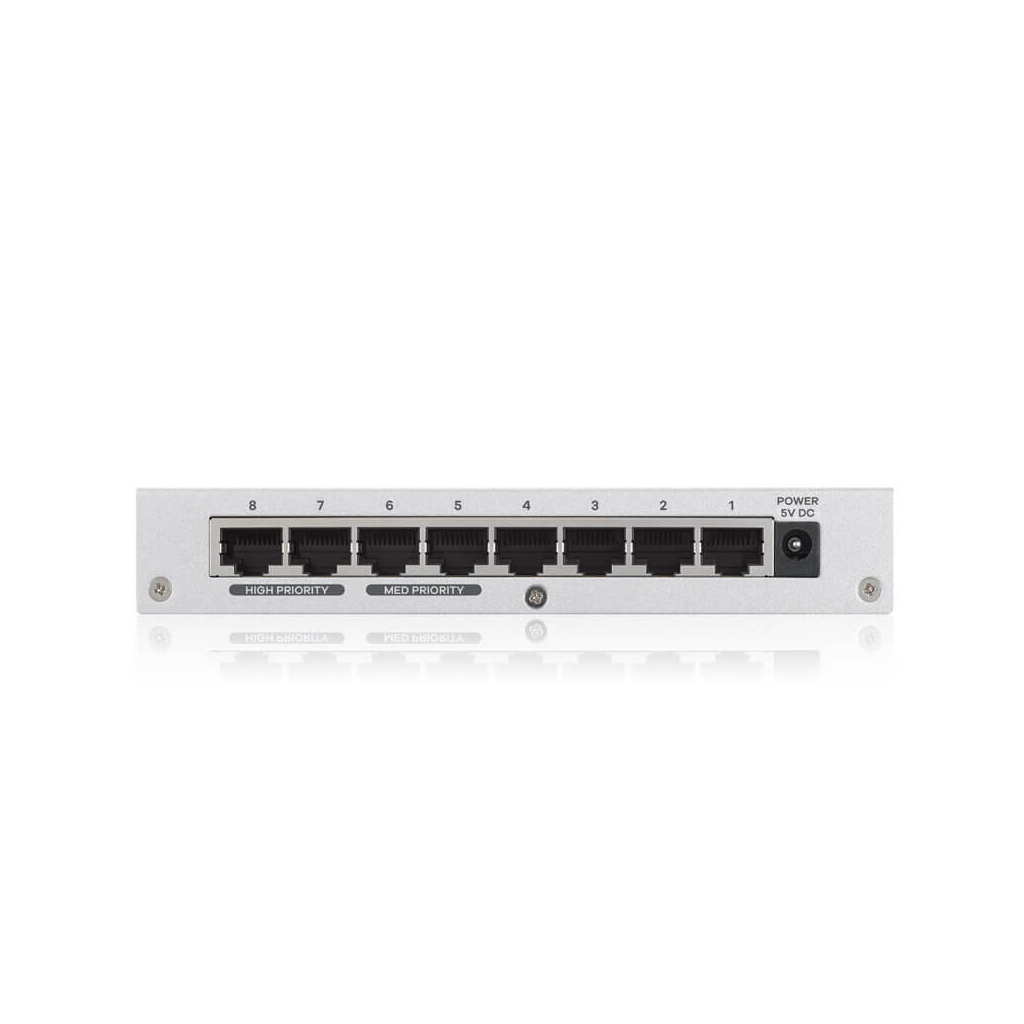 ZyXEL GS-108B V3, 8 Port, GigaBit, Metal Kasa, Yönetilemez, Masaüstü Switch