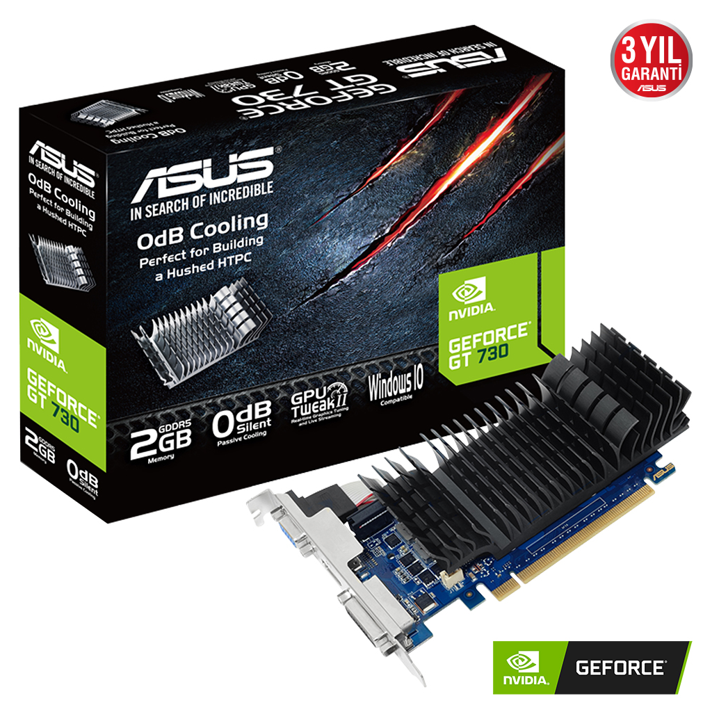ASUS GT710-SL-2GD5-BRK-EVO 2Gb DDR5 64Bit  1xD-SUB 1xHDMI 1xDVI