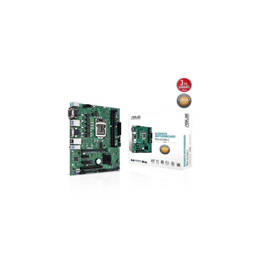 ASUS PR0 H510M-C CSM M.2 D-SUB DP HDMI USB3,2 LGA1200 10 ve 11.Nesil