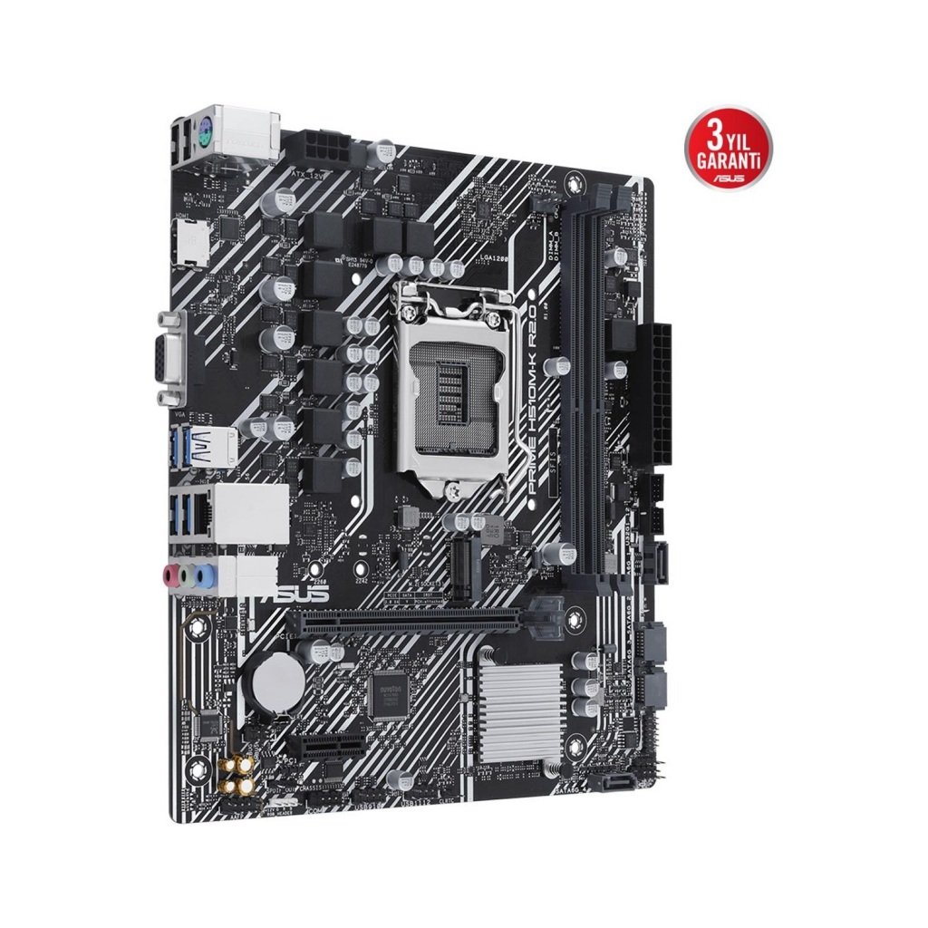 ASUS PRIME H510M-K R2.0, 2xDDR4, M.2, D-SUB, HDMI, 10-11.Nesil, LGA1200 Soket, Anakart