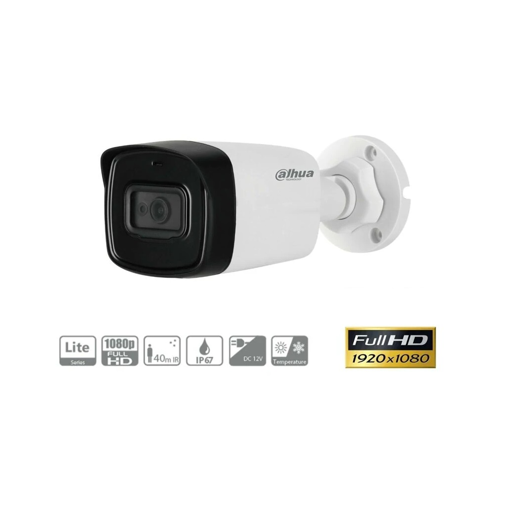 DAHUA HAC-HFW1200TL-0360B, 2Mpix, 3.6m Lens, 40 Mt Gece Görüşü, Bullet Kamera