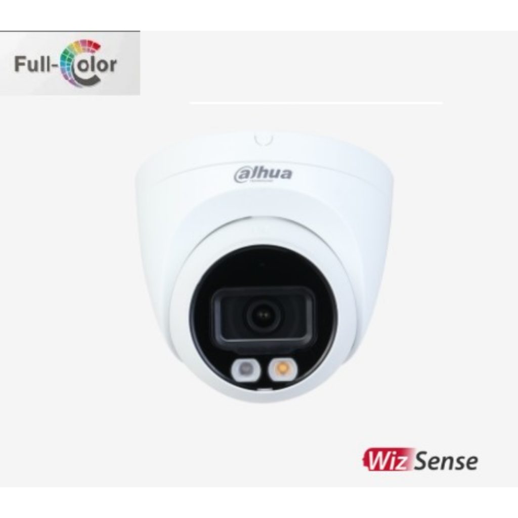 DAHUA  IPC-HDW2249T-S-IL  2Mpix, Full Color, 2,8mm Lens,H265+, 30Mt Gece Görüşü, IP67, Dahili Mikrofon, PoE Dome IP Kamera