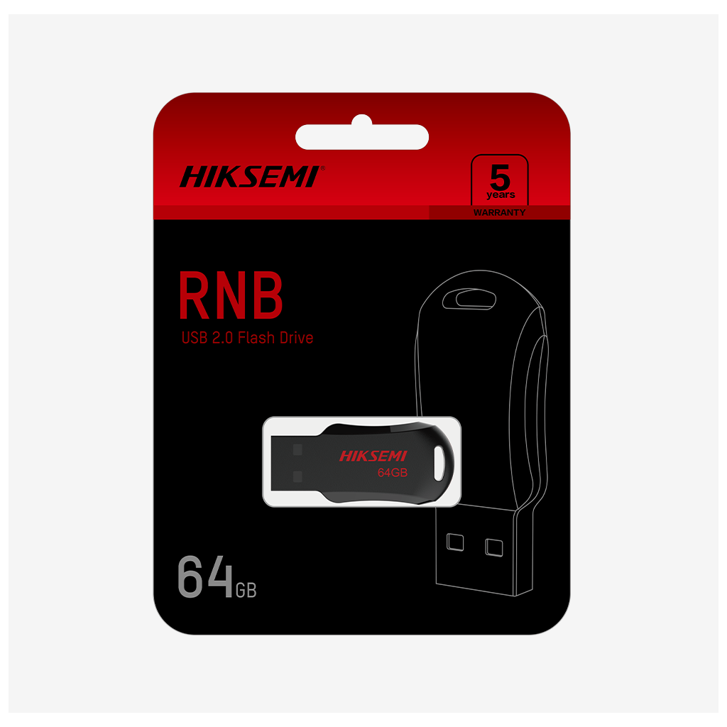 HIKSEMI RNB, HS-USB-M200R, 64GB, USB 2.0, İnce ve Taşınabilir, Veri Koruma, Flash Disk