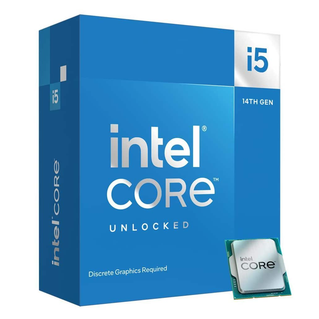 INTEL i5-14600K 14 Core, 3.50Ghz, 24Mb, 181W, LGA1700, 14.Nesil, BOX, (Dahili Grafik VAR, Fan YOK)