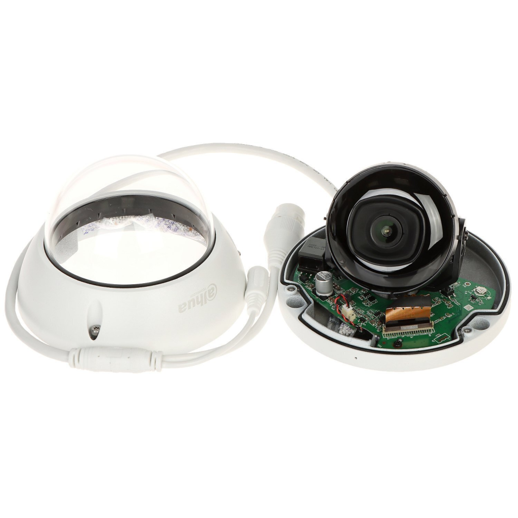 DAHUA IPC-HDBW2541E-S-0280B-S2  5Mpix,   2,8mm Lens, H265+, 30Mt Gece Görüşü, IP67, Dahili Mikrofon, PoE Dome IP Kamera