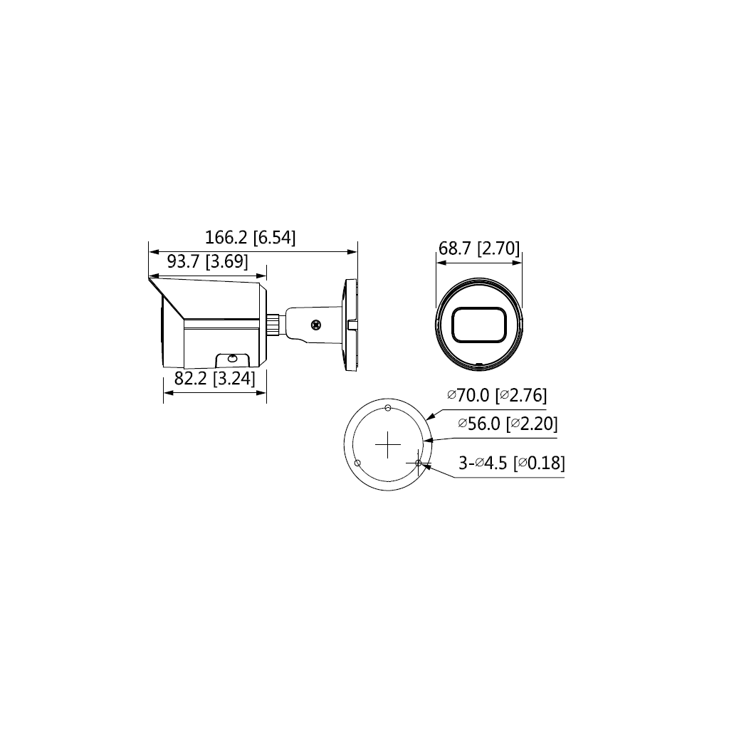 DAHUA IPC-HFW1230S-S-0280B-S4 2Mpix, 2,8mm  Lens, SD Kart, Starlight, H265+, 30Mt Gece Görüşü, IP67, PoE Bullet IP Kamera