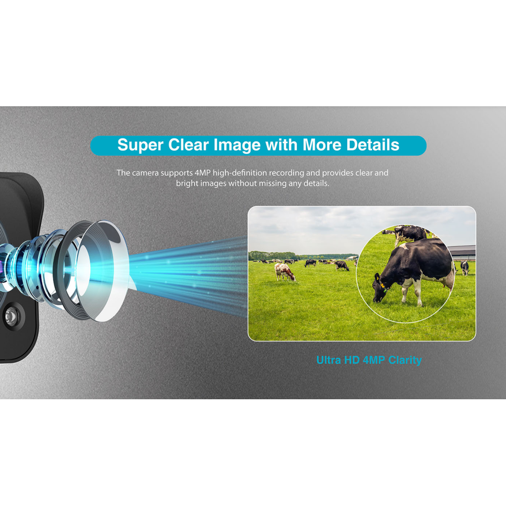 DAHUA IPC-HFW2441DG-4G-SP-B-MAX  4Mpix, 3,6mm   Lens, H265+, 30Mt Gece Görüşü, Dahili Mikrofon, IP67,  Solar(Güneş Enerjili) IP Kamera
