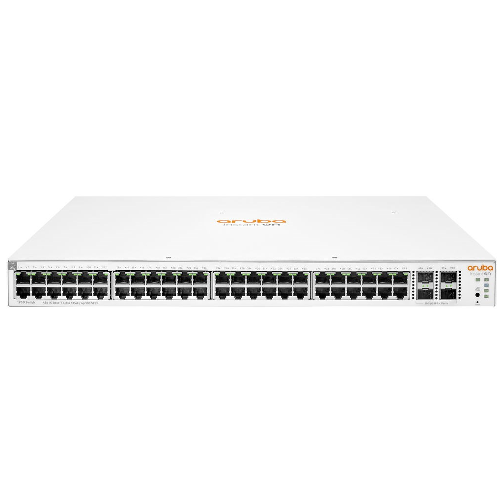 HP Aruba Instant On JL686A, 1930-48G, 48Port,  GigaBit, 48 Port PoE, 370W, 4 Port Gigabit SFP, Yönetilebilir, Rack Mount Switch