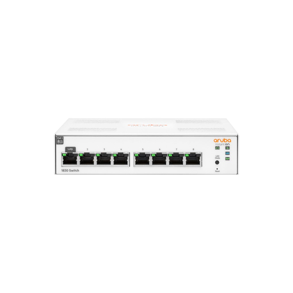 HP Aruba Instant On JL810A 1830-8G, 8Port,  GigaBit, Yönetliebilir, Rack Mount Switch