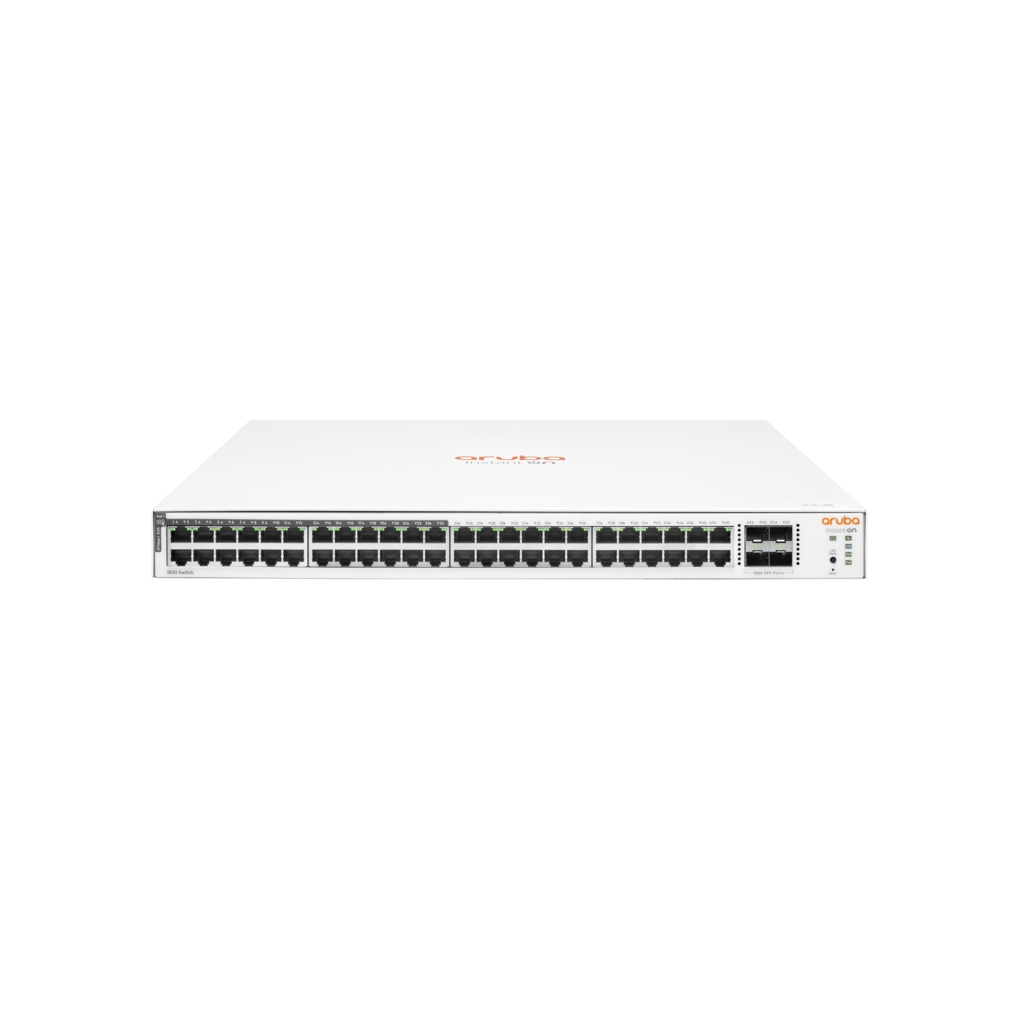 HP Aruba Instant On JL815A 1830-48G, 48Port,  GigaBit, 24 Port Poe, 370W, 4 Port Gigabit SFP, Yönetilebilir, Rack Mount Switch