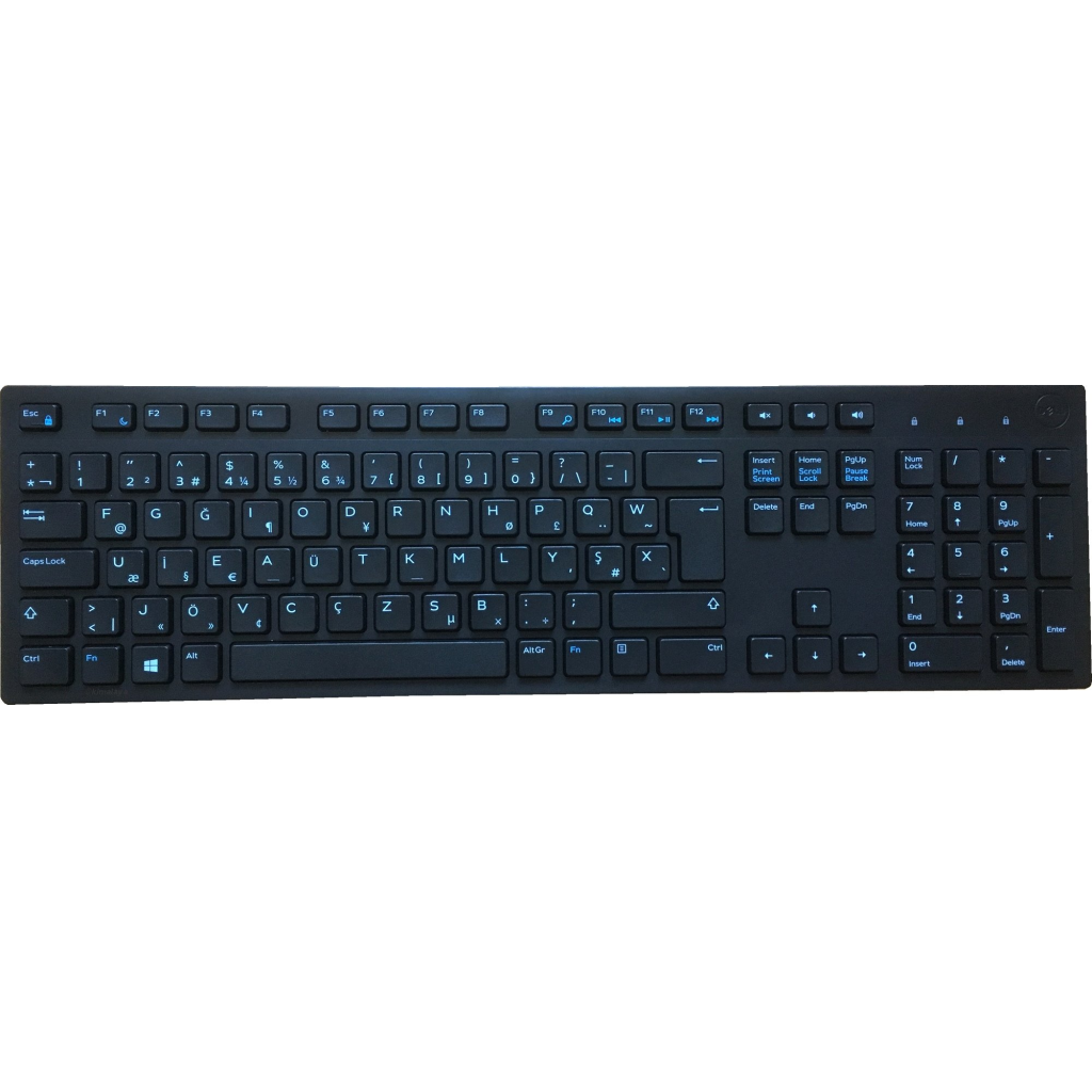 DELL KB216-BK-TUR-F, Siyah, USB Kablolu, Türkçe F, Multimedya KLAVYE