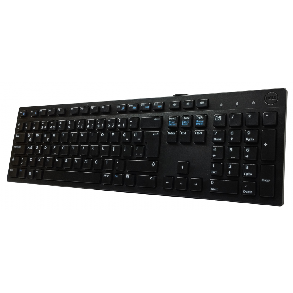 DELL KB216-BK-TUR, Siyah, USB Kablolu, Türkçe Q, Multimedya KLAVYE