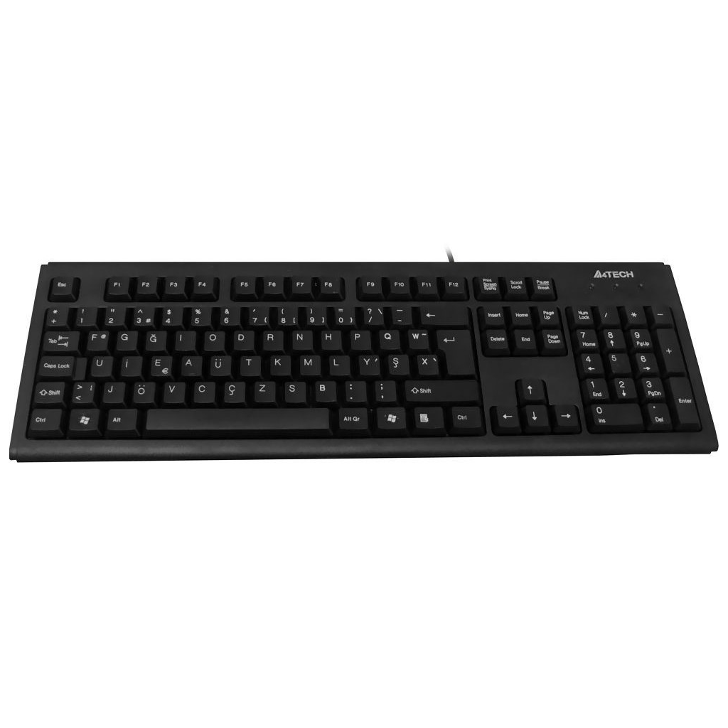 A4 TECH KM-720, Siyah, USB Kablolu, Türkçe F, Multimedya KLAVYE