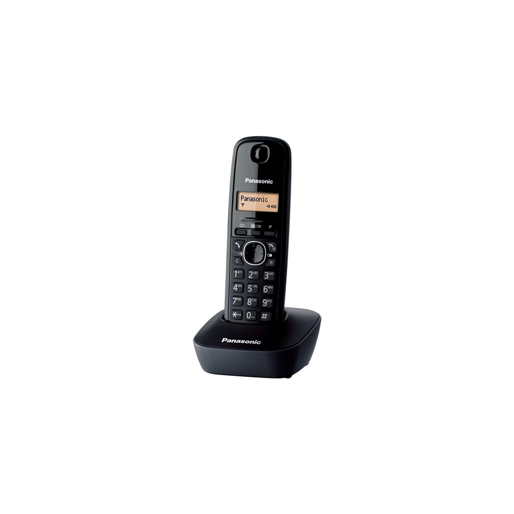 PANASONIC KX-TG1611, Dect Telefon, Siyah, 17 Saat Konuşma, 150 Saat Bekleme, 50 Kişilik Rehber