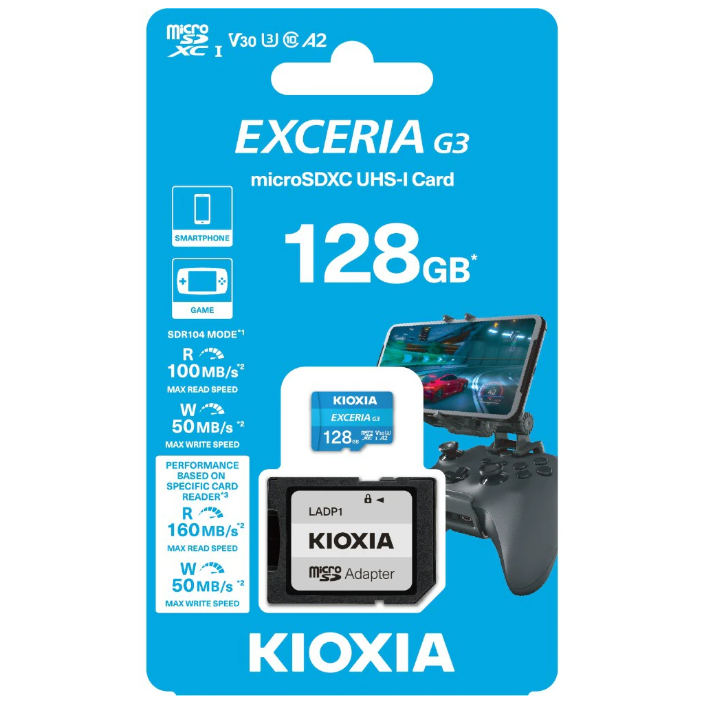 KIOXIA EXCERIA 128GB MICRO SDXC CLASS10 160/50MB/s HAFIZA KARTI LMEX3L128GG2