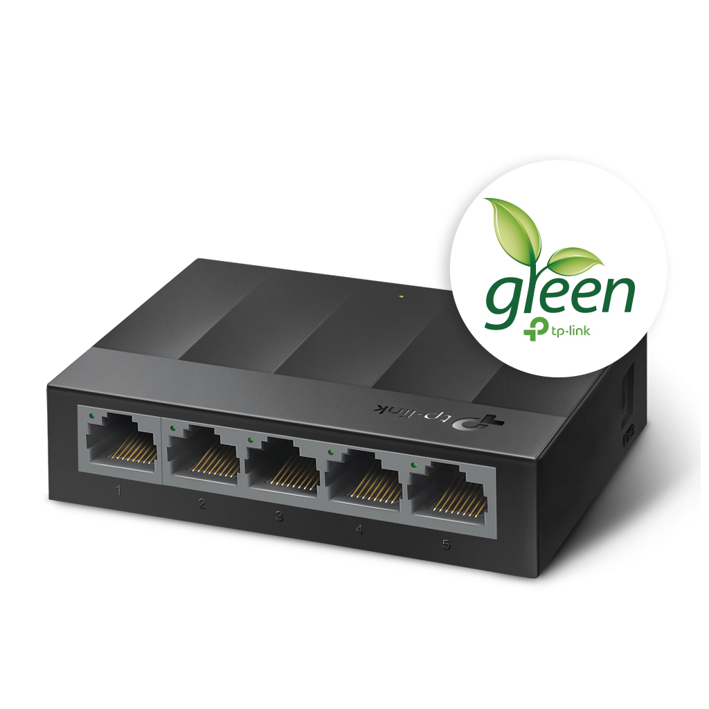 TP-LINK LS1005G, Green Tech, 5Port, GigaBit, Yönetilemez, Masaüstü Switch