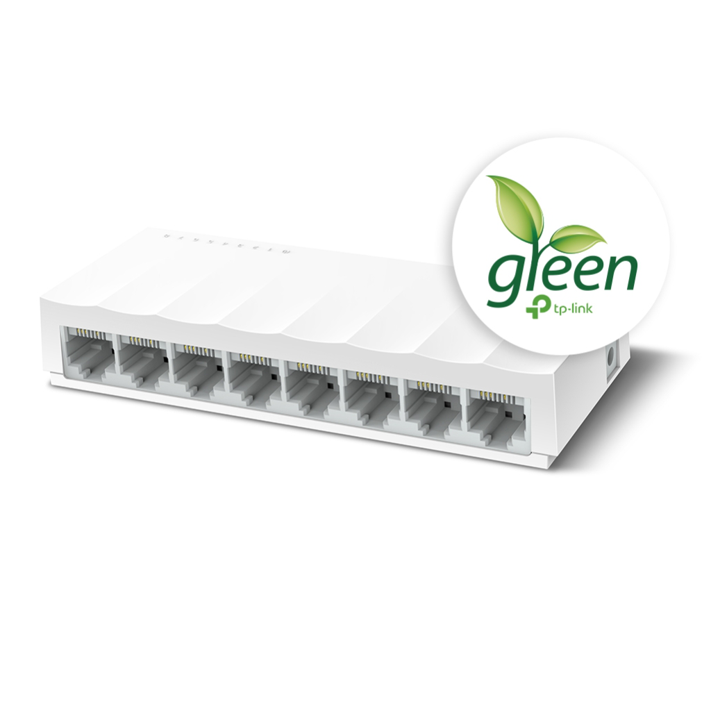 TP-LINK LS1008, Green Tech, 8 Port, MegaBit, Yönetilemez, Masaüstü Switch