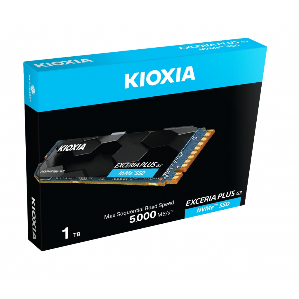 KIOXIA EXCERIA PLUS G3, LSD10Z001TG8, 1TB, 5000/3900, Gen4, NVME PCIe M.2 2280, SSD