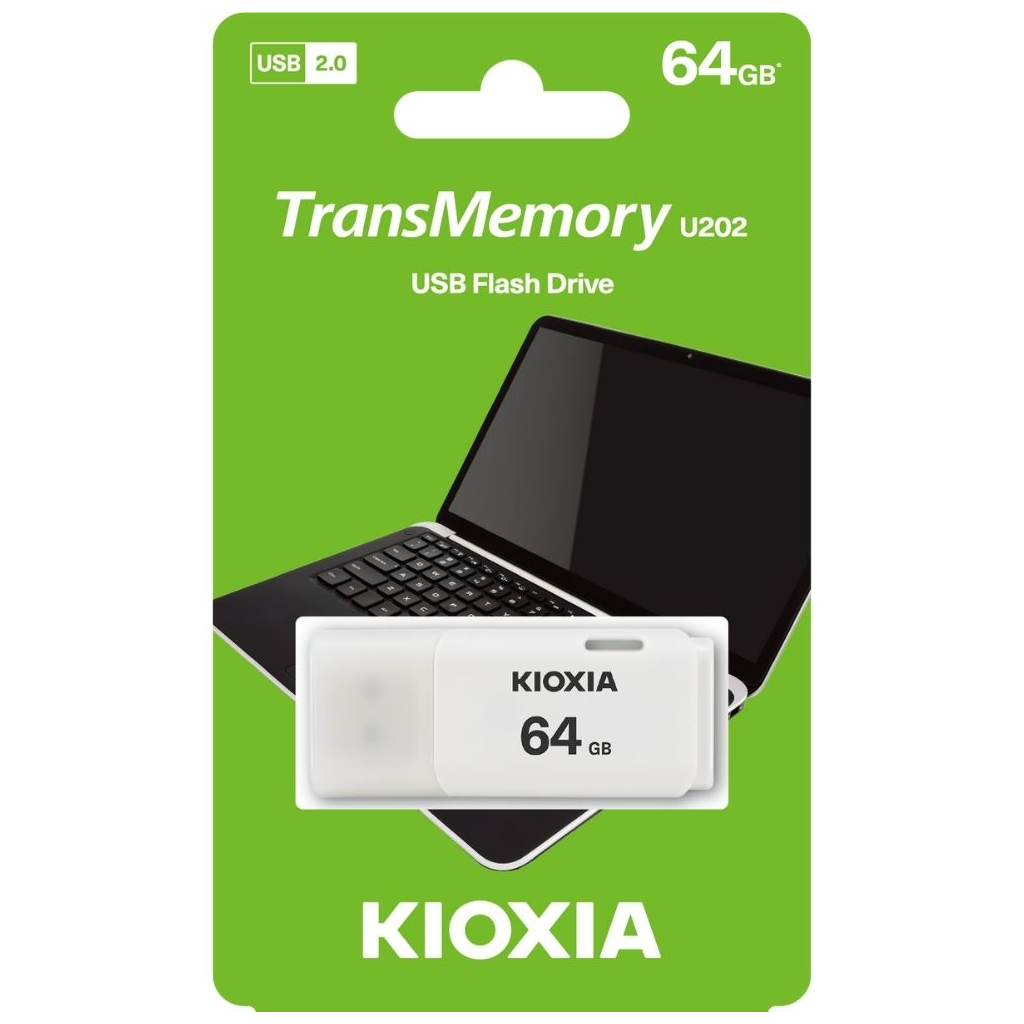 KIOXIA U202 64GB USB 2.0 TransMemory Flash Disk (Beyaz)