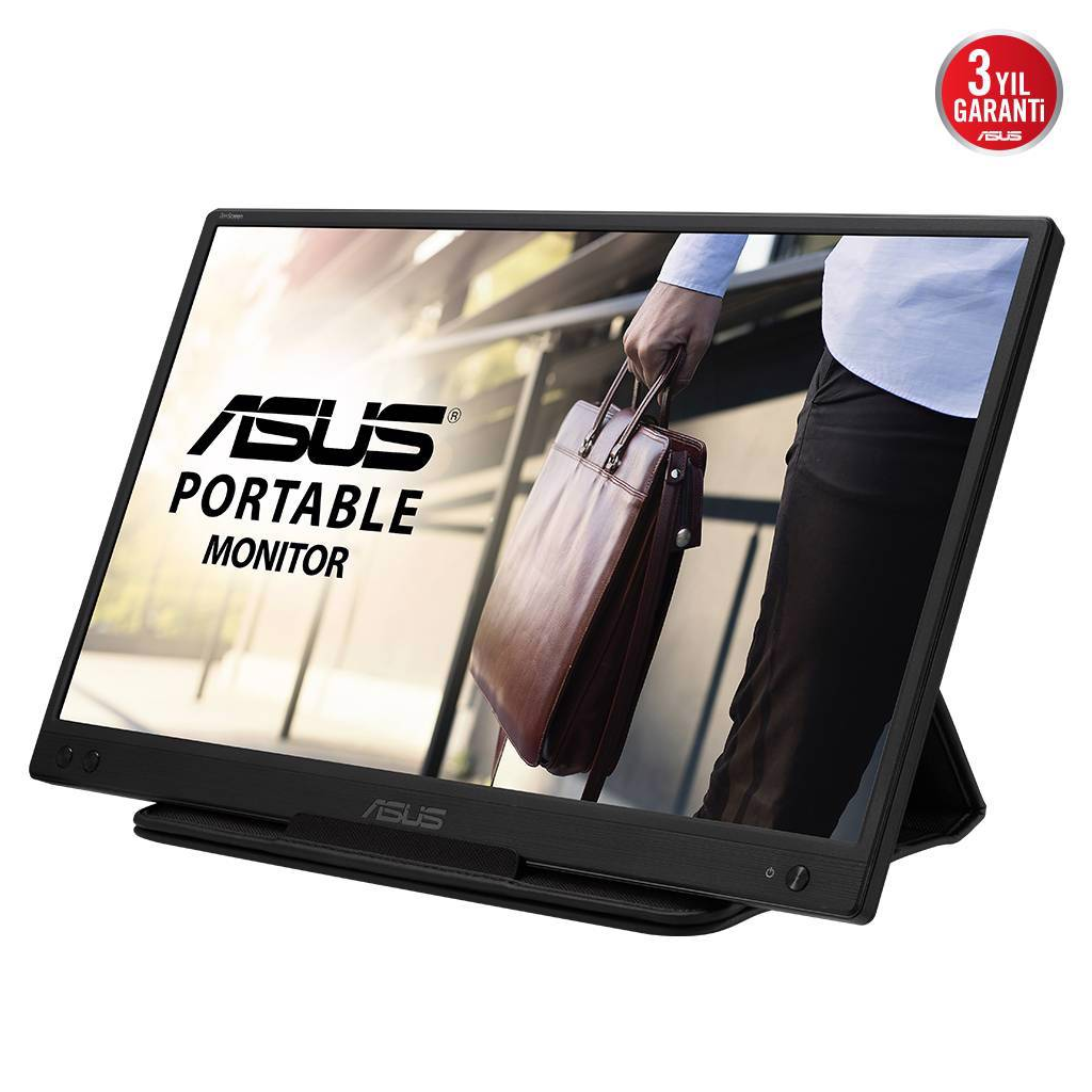 ASUS ZenScreen MB166C 15.6&quot; 5ms, 60Hz, Full HD, USB-C, Düşük Mavi Işık, FreeSync, IPS Panel, Taşınabilir USB Monitör