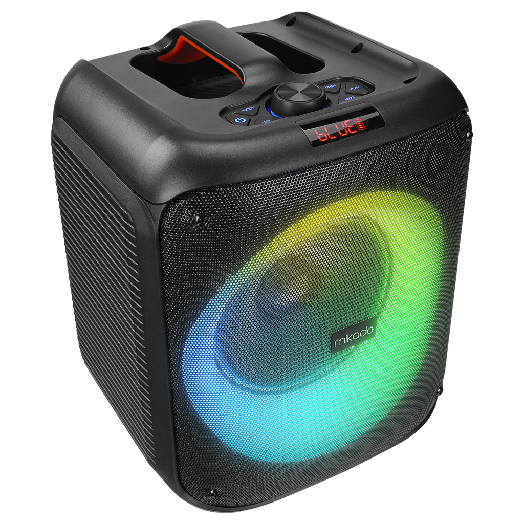 MIKADO MD-BT51 BOMBIX, 60W, Taşınabilir, BT/USB/TF/TWS, RGB Aydınlatma, Toplantı, Parti, Açık Hava Speaker. Kablolu Mikrofon Hediyeli