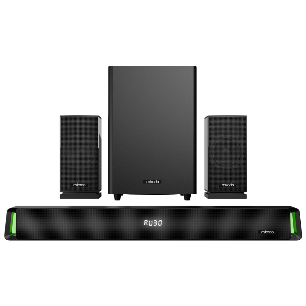 MIKADO MD-SBT35, 160W, 5+1, Masaüstü, BT/AUX/USB/HDMI/OPTICAL, Soundbar, Siyah Kasa, Ev Sinema Sistemi