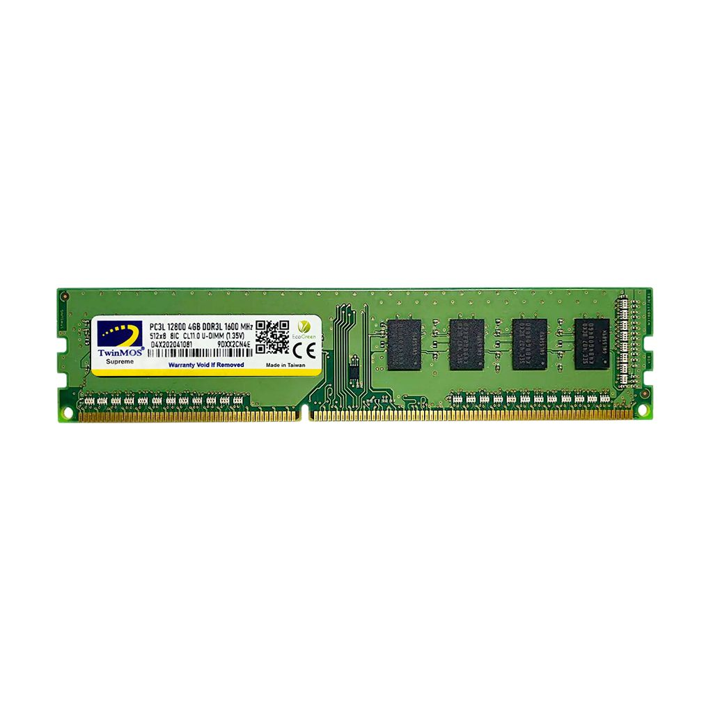 TwinMOS MDD3L4GB1600D, 4GB, DDR3, 1600MHz, 1.35V Desktop Ram