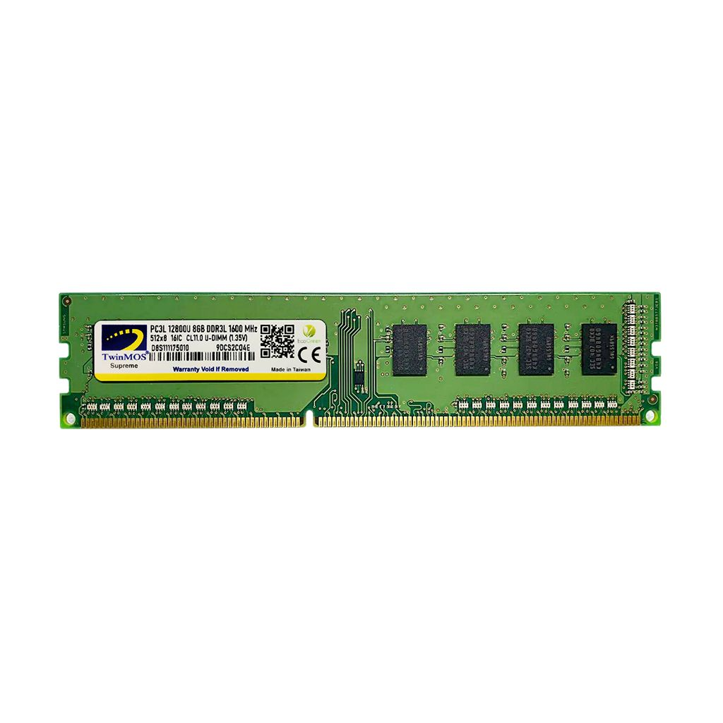 TwinMOS MDD3L8GB1600D, 8GB, DDR3, 1600MHz, 1.35V Desktop Ram