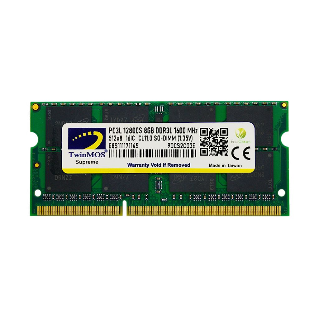 TwinMOS MDD3L8GB1600N, 8GB, DDR3, 1600MHz, 1.35V Notebook Ram