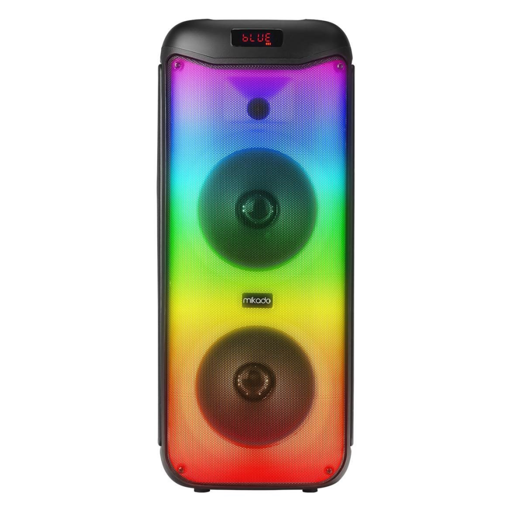 MIKADO MD-40KP, 40W, Taşınabilir, BT/TWS/FM, RGB Aydınlatma, Toplantı, Parti, Açık Hava Speaker. Kablosuz Mikrofon Hediyeli