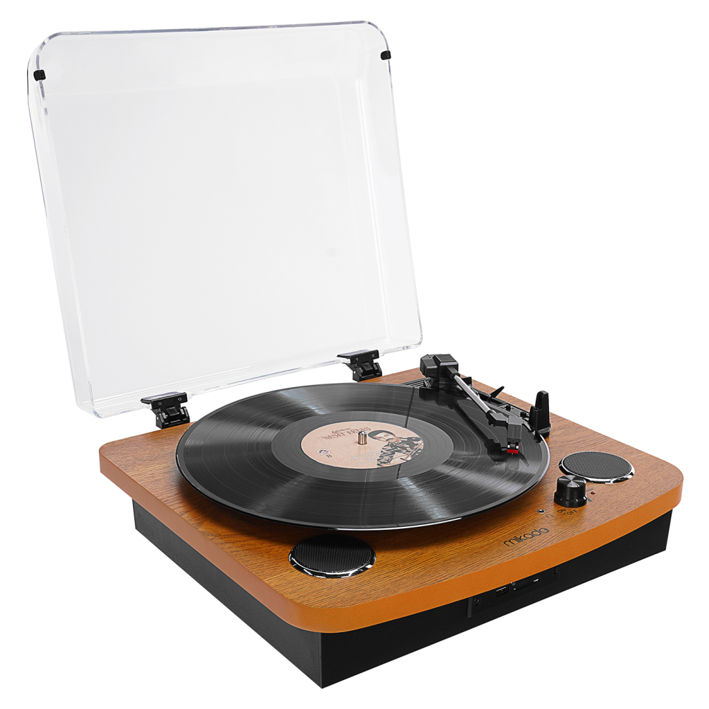 MIKADO MN-P235, Nostalgia, VOYAGER, 6W, Masaüstü, Ahşap, Plak Çalar, Bluetooth, Pikap, Müzik Kutusu