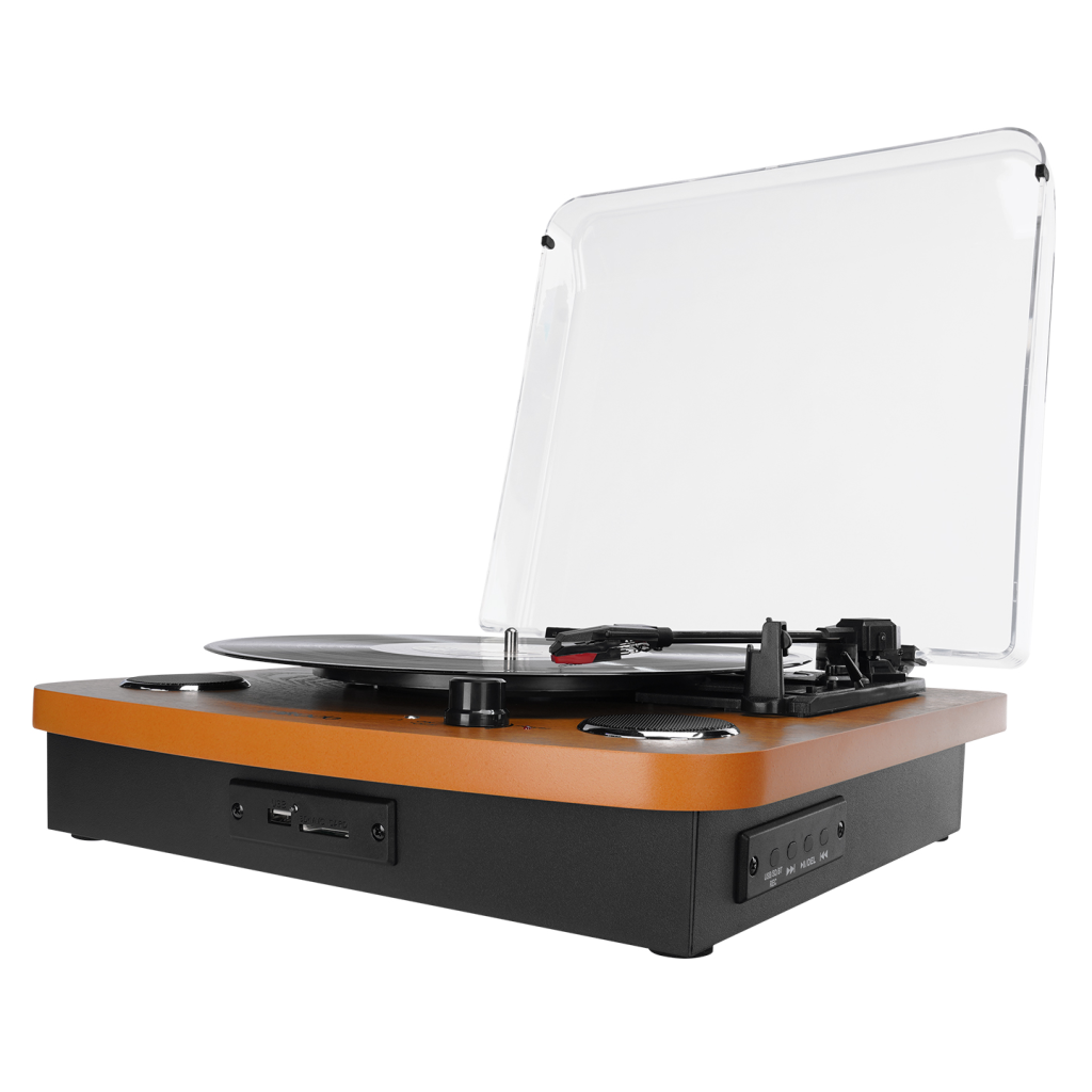 MIKADO MN-P235, Nostalgia, VOYAGER, 6W, Masaüstü, Ahşap, Plak Çalar, Bluetooth, Pikap, Müzik Kutusu