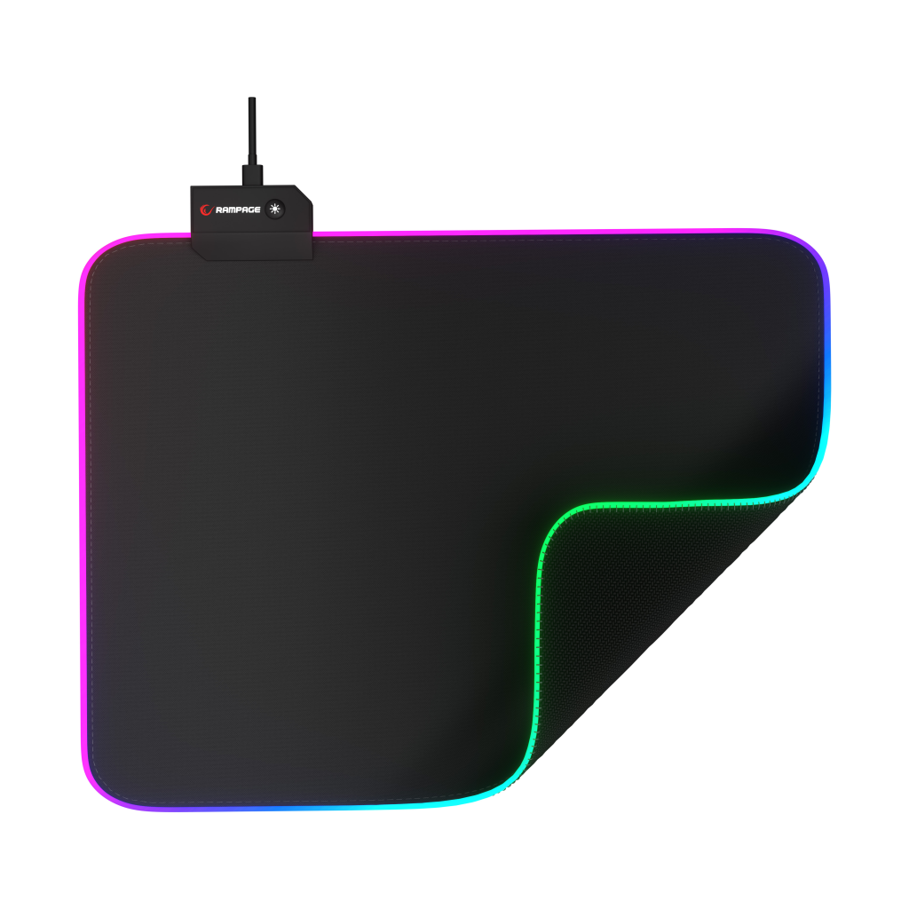 Rampage MP-21, PULSAR M RGB, 252x328x3mm, RGB Led, Gaming, MOUSE PAD (Siyah)