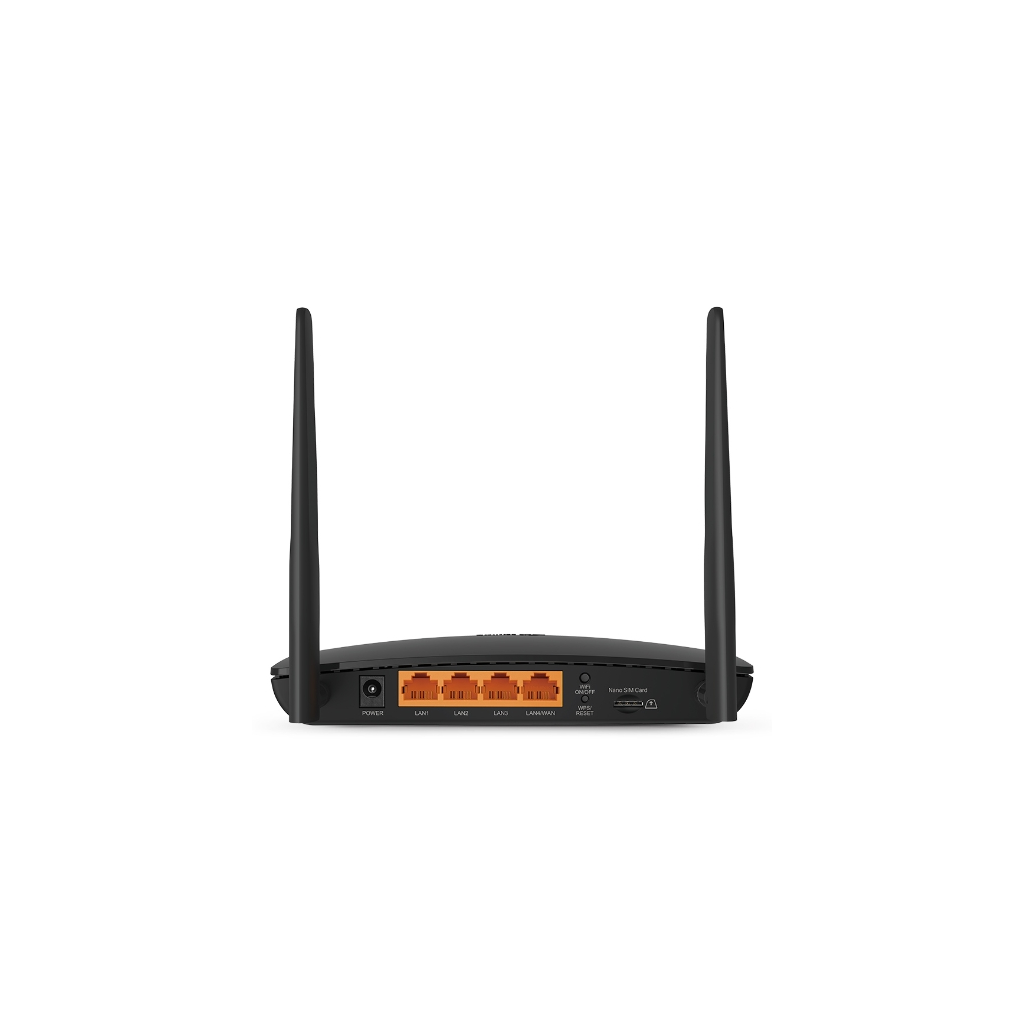 TP-LINK TL-MR150, 4Port, 300Mbps, 2,4Ghz WiFi, Masaüstü, LTE Micro Sim Kart Takılabilir 3G-4G Destekli Router