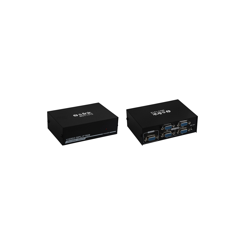 S-Link MSV-1415, 4xVGA, D-Sub Monitör Çoklayıcı, 150Mhz (1PC-4Monitör)