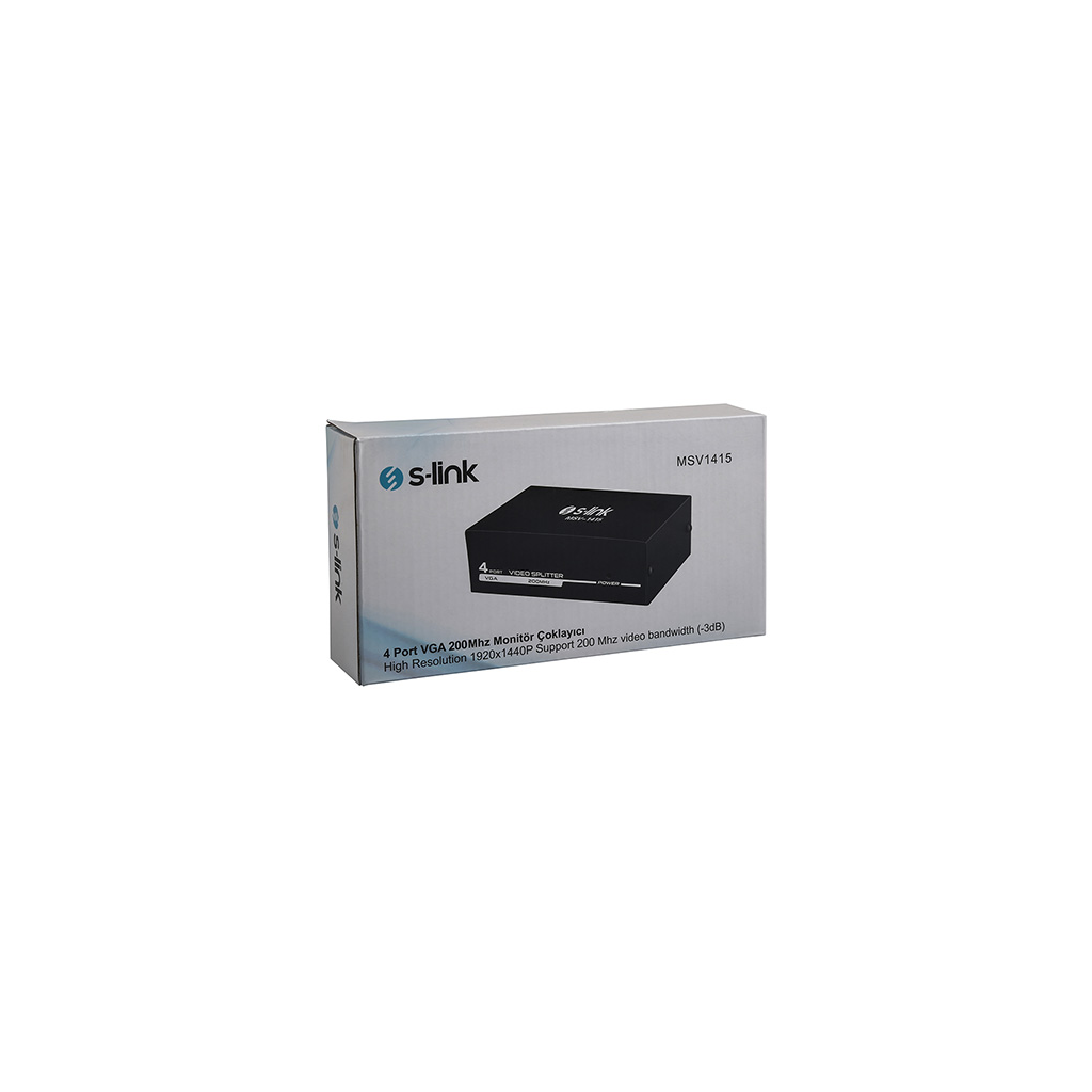 S-Link MSV-1415, 4xVGA, D-Sub Monitör Çoklayıcı, 150Mhz (1PC-4Monitör)