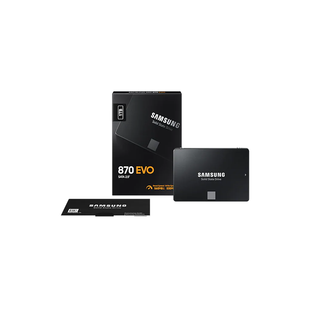 SAMSUNG MZ-77E1T0BW 870 EVO 1TB 560/530, 2,5&quot; SATA SSD (Türkiye Distribütörü Garantili)