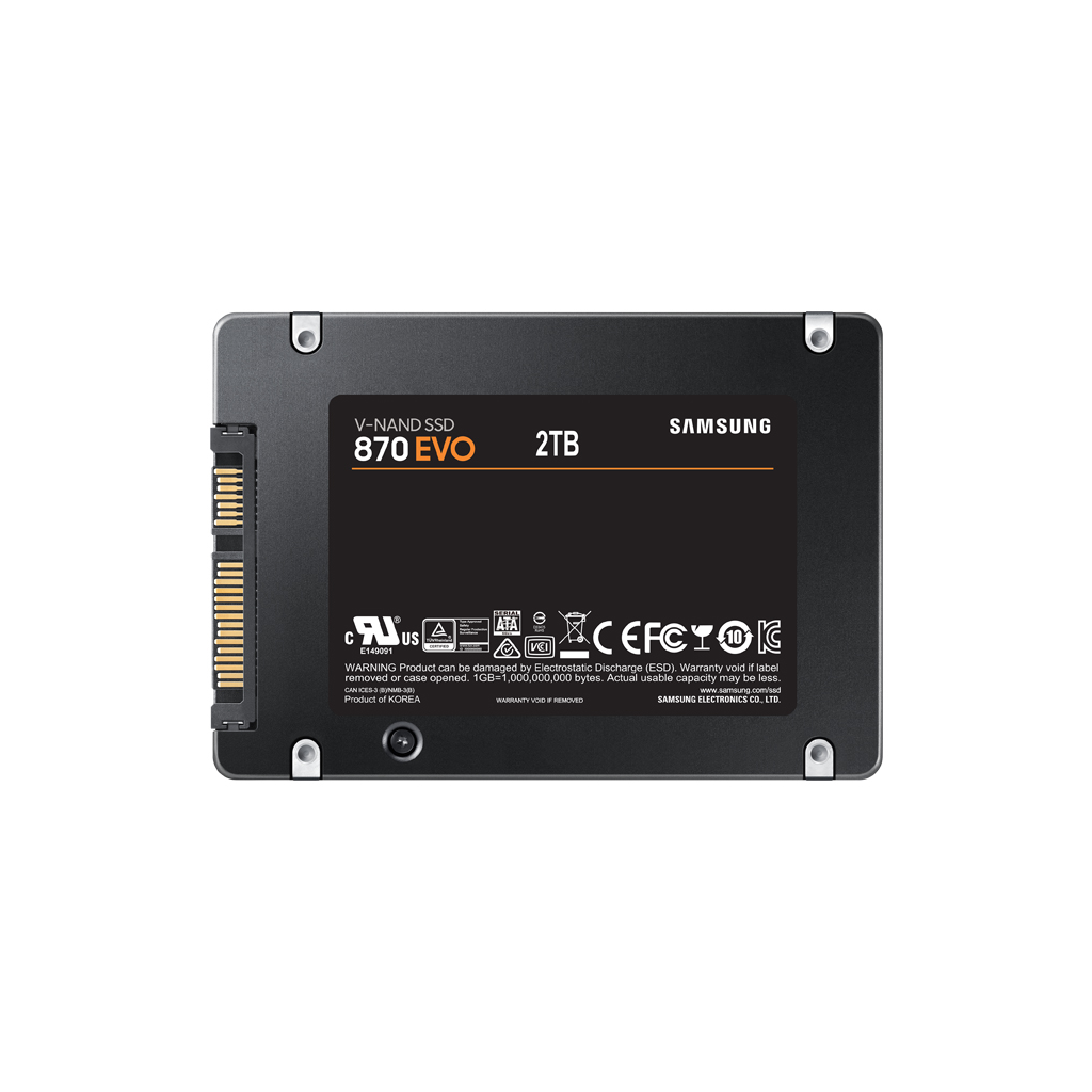 SAMSUNG MZ-77E2T0BW 870 EVO 2TB 560/530, 2,5&quot; SATA SSD (Türkiye Distribütörü Garantili)