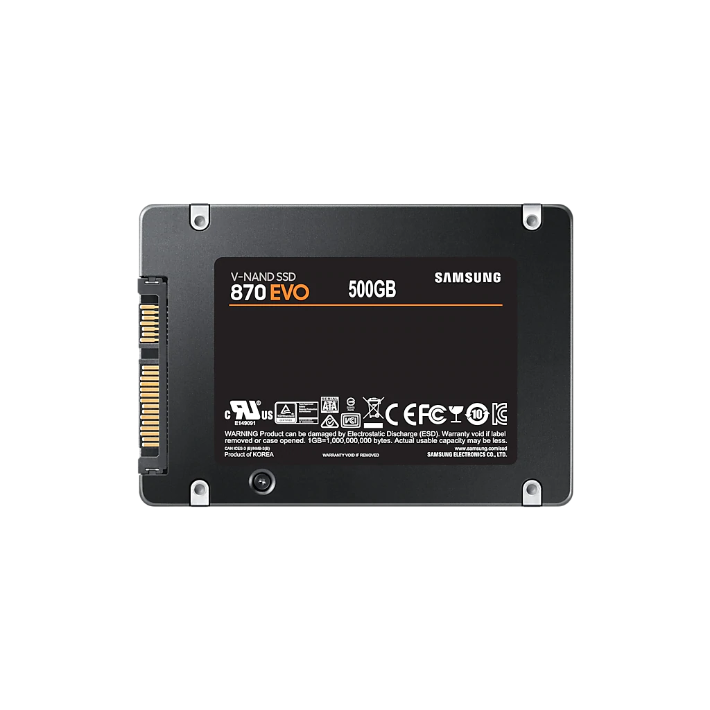 SAMSUNG MZ-77E500BW, 870 EVO, 500GB, 560/530, 2,5&quot; SATA, SSD (Türkiye Distribütörü Garantili)