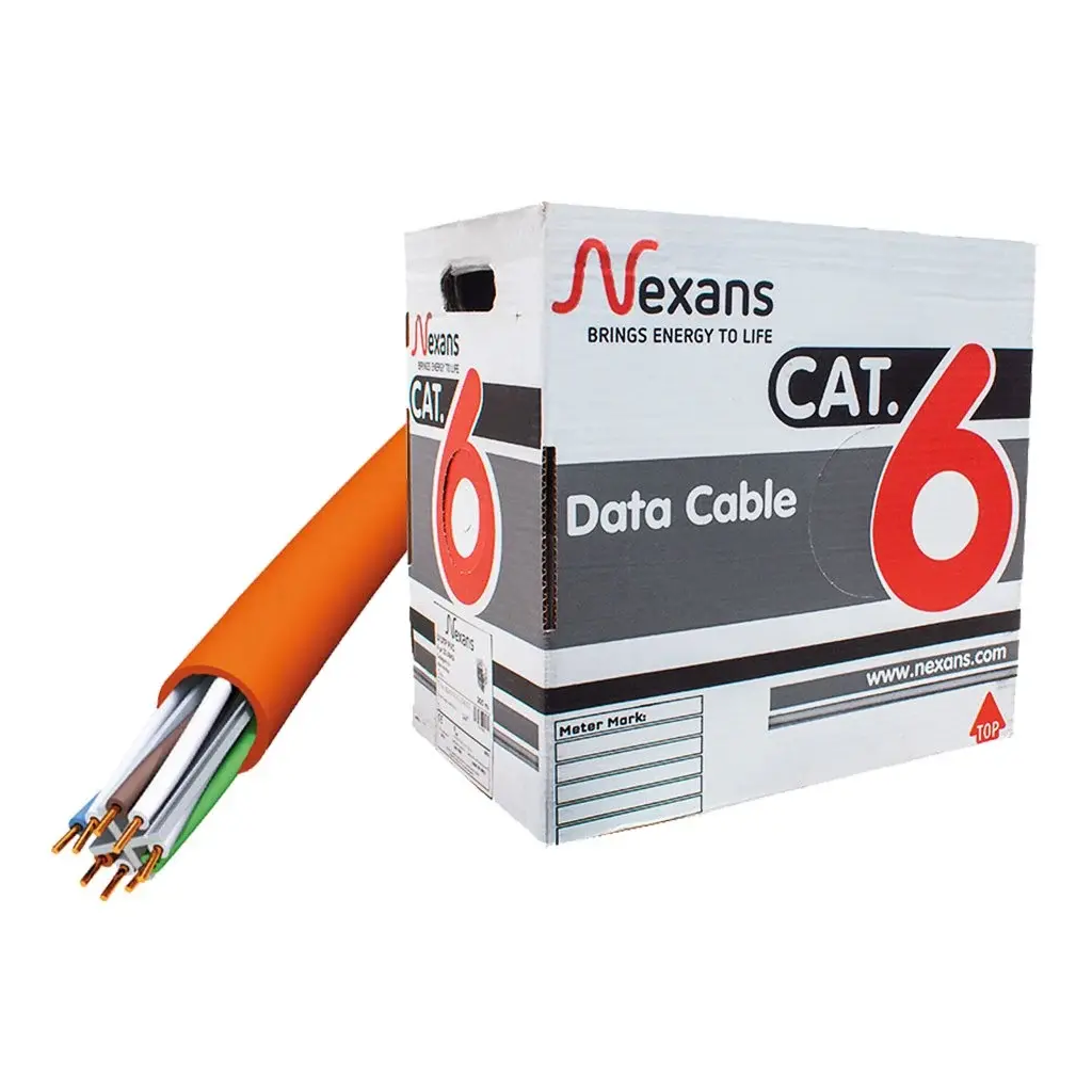 NEXANS NEX1611TFA, TURUNCU, CAT6, 305M, 23AWG (0,58mm), UTP, %100 Bakır, LSZH Halogen Free, Kablo