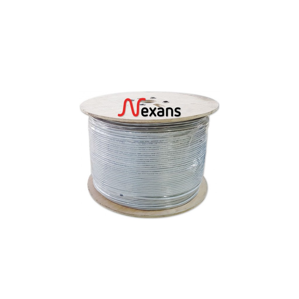 NEXANS NEX1611TO5, GRİ, CAT6, 500M, 23AWG (0,58mm), UTP, Yüzde Yüz Bakır, LSZH Halogen Free, Makara, Kablo